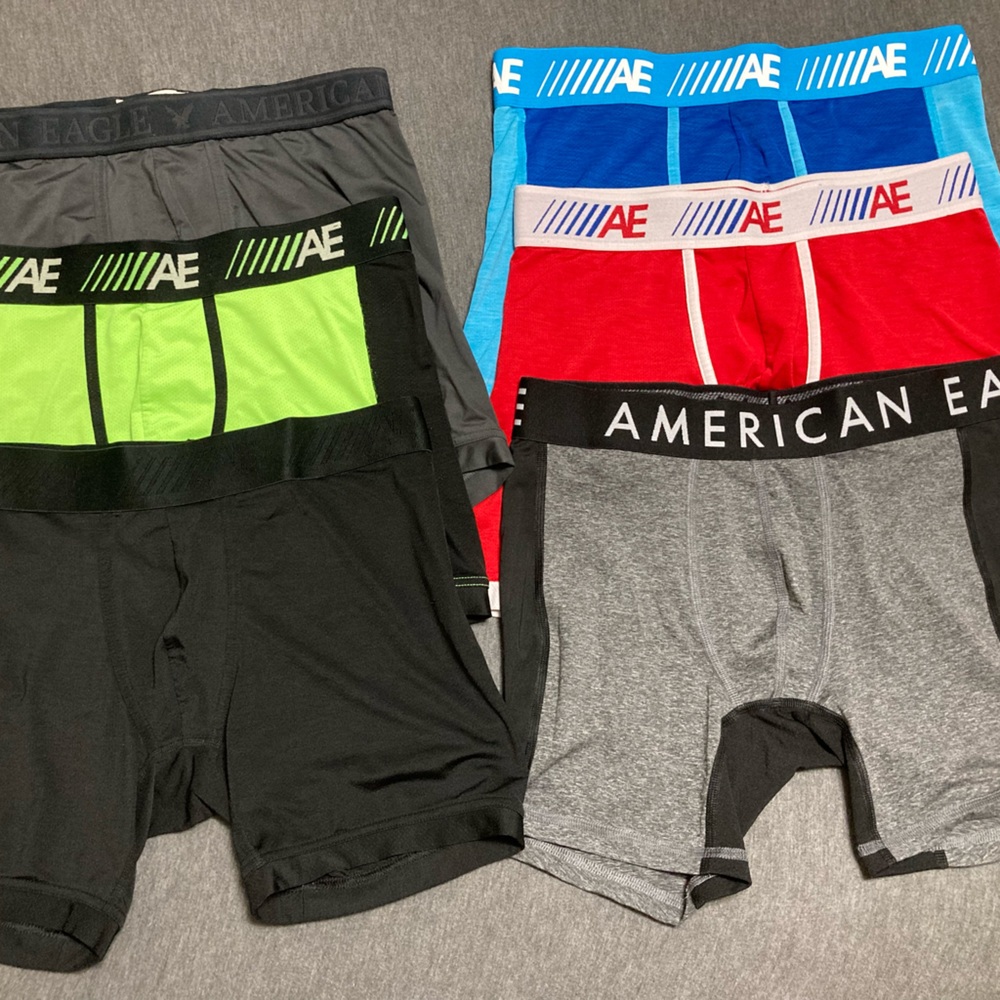 6 Mens American Eagle Boxer Briefs